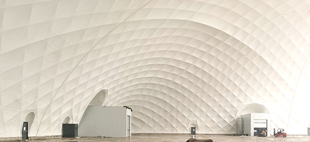 Industrial air dome energy saving and emission reduction